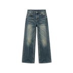 JCAESAR WOMEN Vintage Heavy-Wash Stretch Jeans