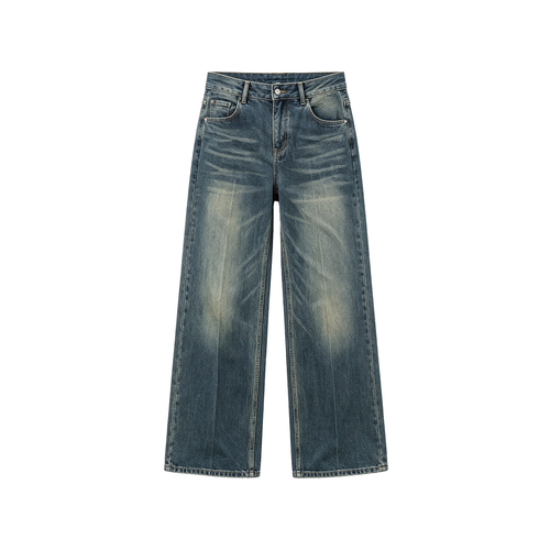 JCAESAR WOMEN Vintage Heavy-Wash Stretch Jeans