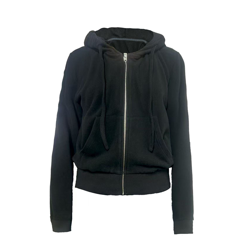 JCAESAR WOMEN Half Drawstring Hooded Sweatshirt - jcaesarclo