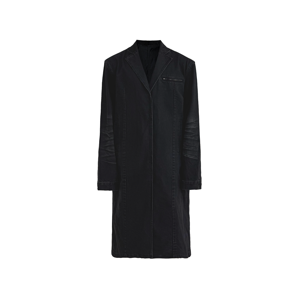JCAESAR Honeycomb-Washed Denim Overcoat