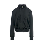 JCAESAR WOMEN Gathered Collar With Drawstring And Zipper Hoodie Sweatshirt - jcaesarclo