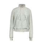 JCAESAR WOMEN Gathered Collar With Drawstring And Zipper Hoodie Sweatshirt - jcaesarclo