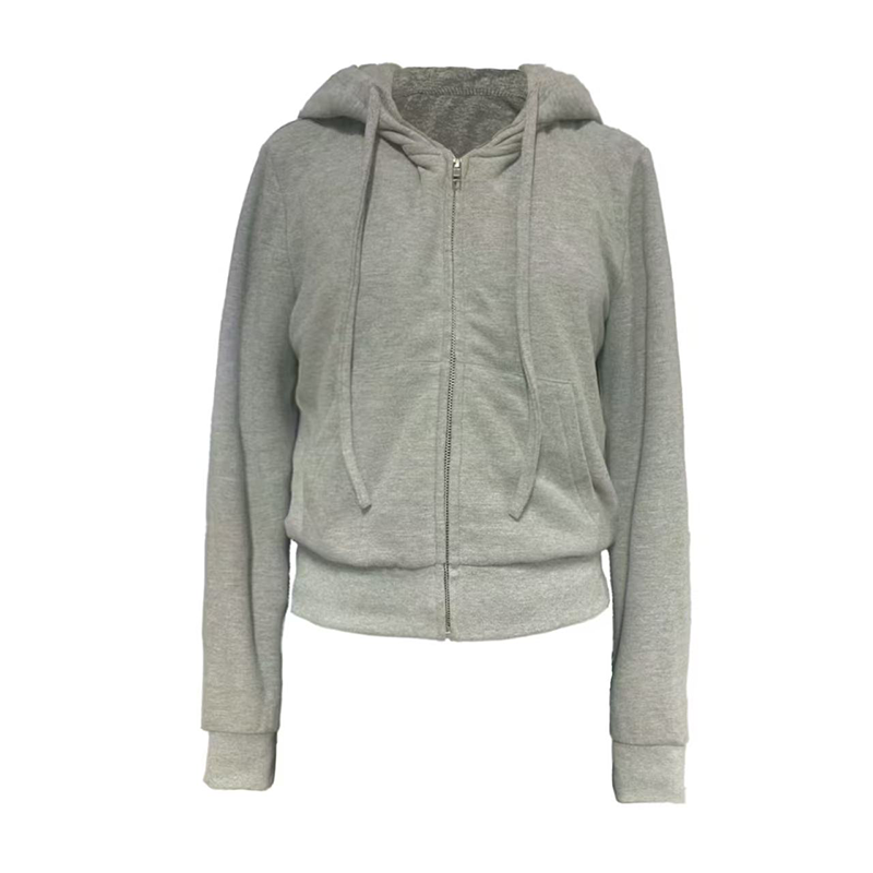 JCAESAR WOMEN Half Drawstring Hooded Sweatshirt - jcaesarclo