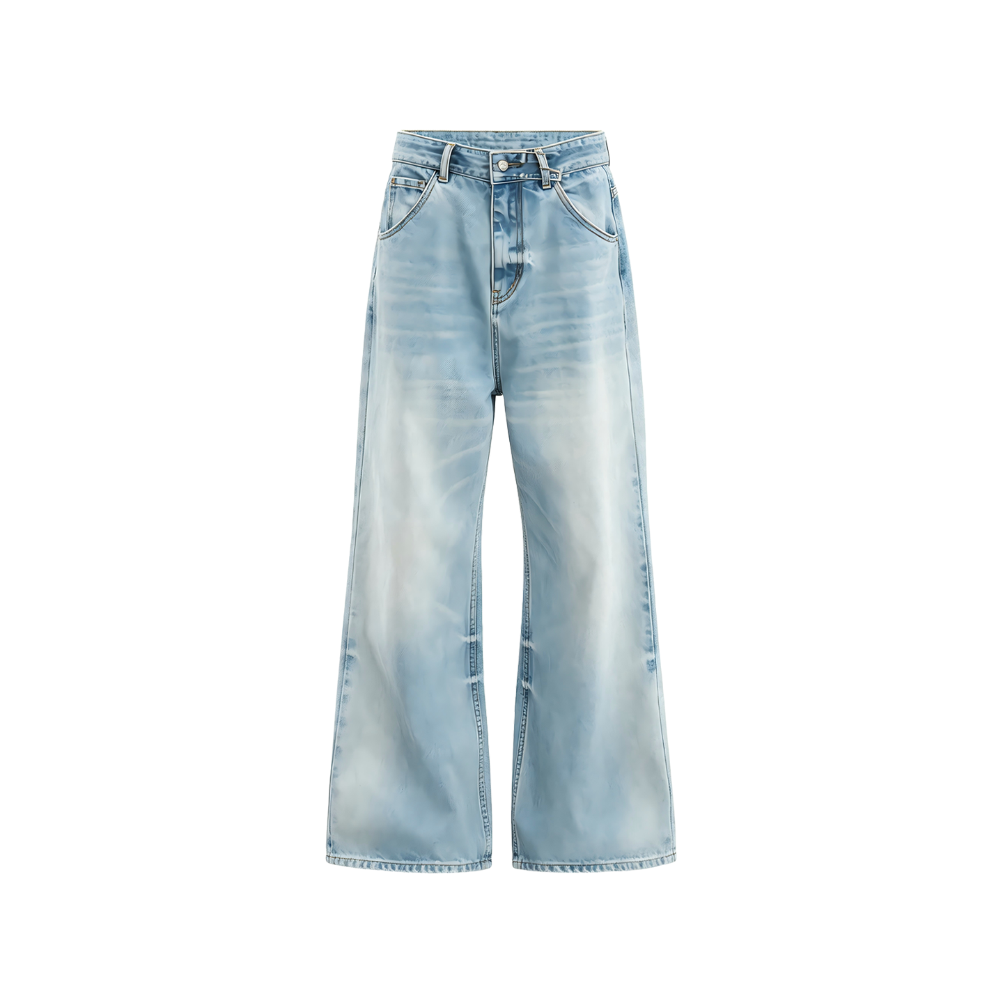 JCAESAR WOMEN Low-rise light blue jeans