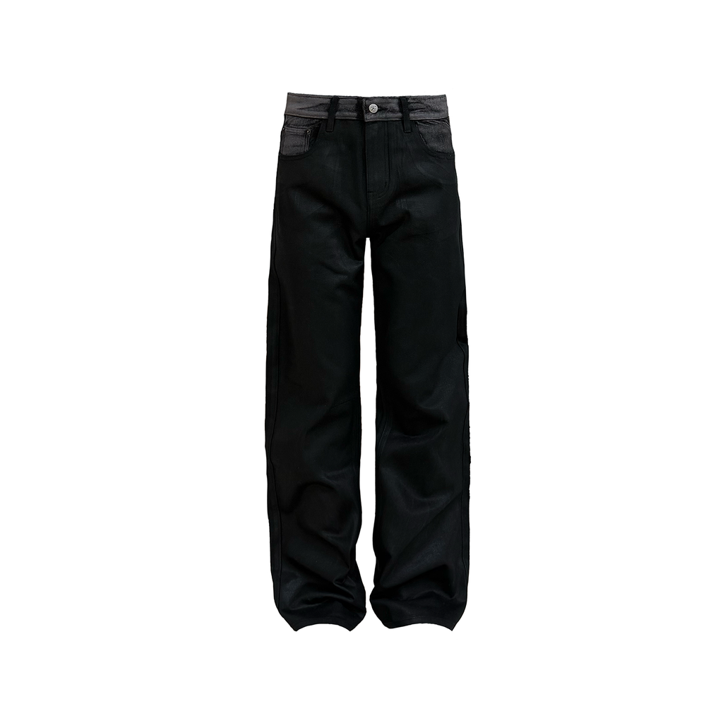 JCAESAR Corduroy Waxed Slim-Fit Jeans