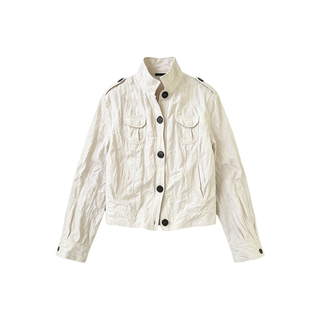 JCAESAR WOMEN Shape-Memory Metal Pleated Jacket