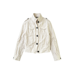 JCAESAR WOMEN Shape-Memory Metal Pleated Jacket