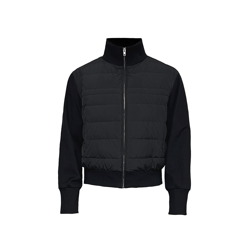 JCAESAR WOMEN Vertical Thread Collar Rib Down Jacket