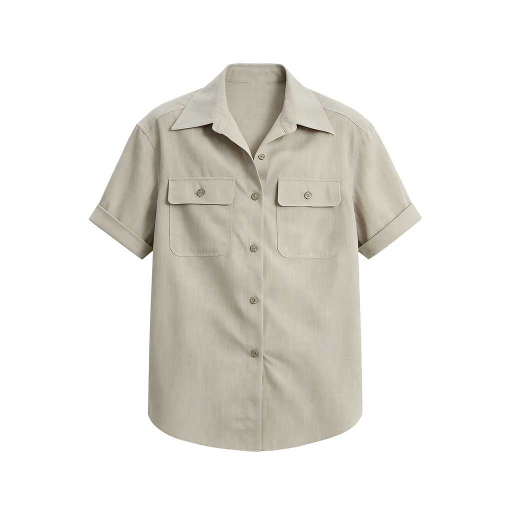 JCAESAR WOMEN  Safari-style short-sleeve shirt