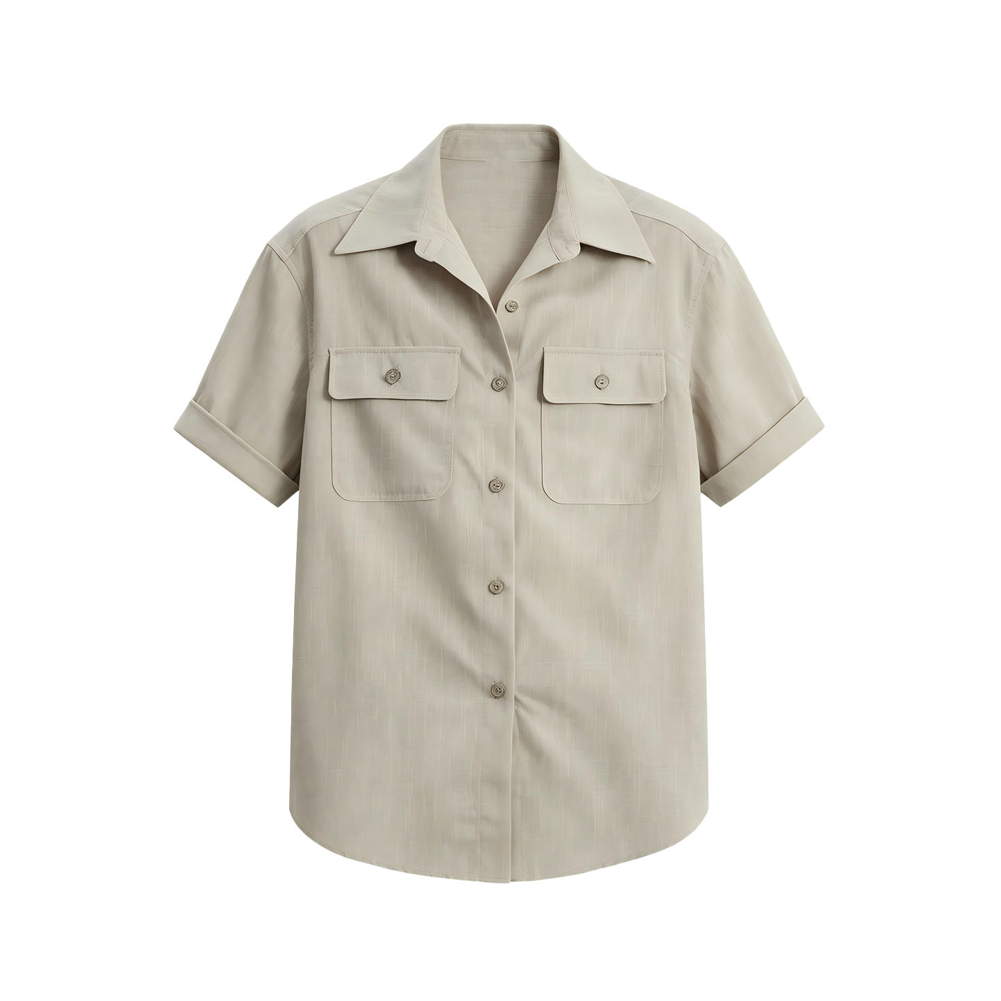 JCAESAR WOMEN  Safari-style short-sleeve shirt