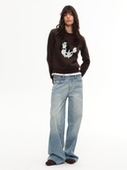JCAESAR WOMEN Straight‑Leg Blue Washed Jeans - jcaesarclo