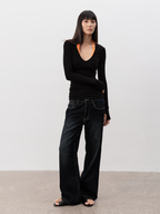 JCAESAR WOMEN Vintage Washed Black Denim - jcaesarclo