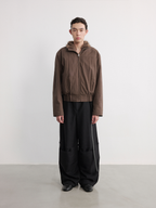 JCAESAR Wide leg pants with knee pads and woolen wool - jcaesarclo
