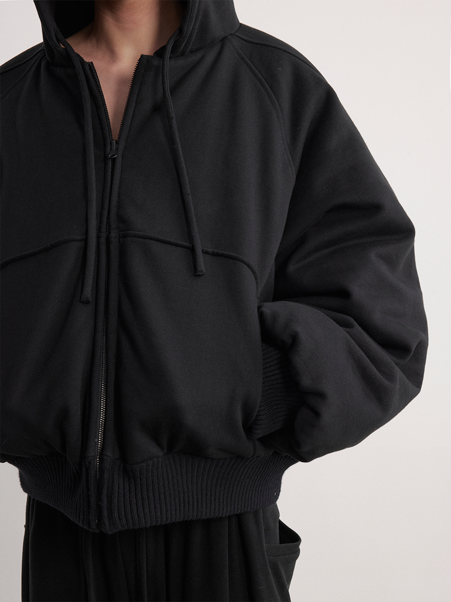 JCAESAR Profile Nylon Hoodie Double-Sided Bomber - jcaesarclo