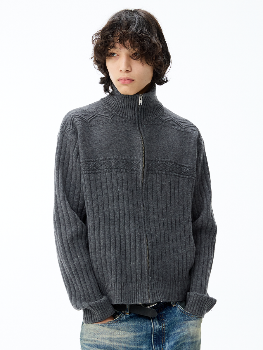 JCAESAR Striped Jacquard Sweater - jcaesarclo