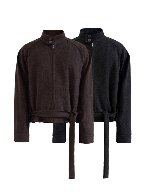 JCAESAR Buckle Strap Raglan Harrington Jacket - Jcaesarclo