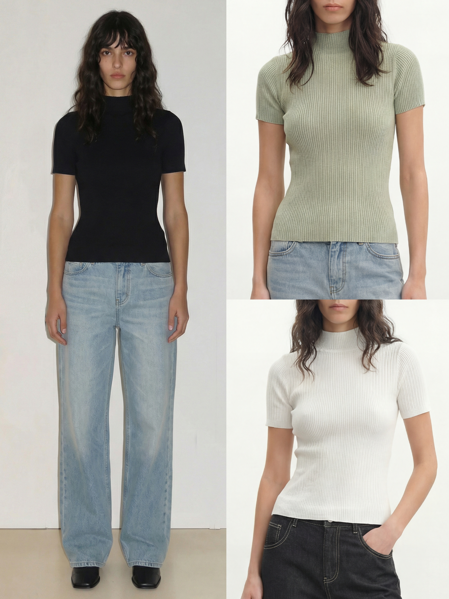 JCAESAR WOMEN Wide‑Trim Collar Fitted Sweater - jcaesarclo