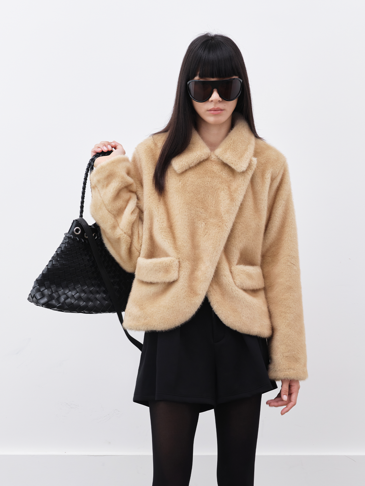 JCAESAR WOMEN Light-Step Faux Fur Jacket