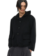 JCAESAR Hooded Wool Jacket with Pockets - jcaesarclo