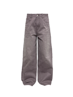 JCAESAR Gray-Purple Washed Wide-Leg Jeans - jcaesarclo
