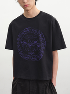 JCAESAR Rabbit‑Print Short‑Sleeve Tee - jcaesarclo