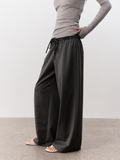 JCAESAR WOMEN Frayed Drawstring Dress Pants - jcaesarclo