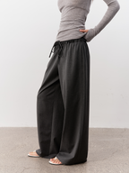 JCAESAR WOMEN Frayed Drawstring Dress Pants - jcaesarclo