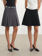 JCAESAR WOMEN Fair Isle Pleated Skirt with Ribbed Panels - jcaesarclo