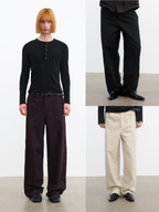 JCAESAR Side‑panel straight‑cut trousers