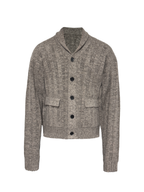 JCAESAR Shawl-Collar Ribbed Sweater - jcaesarclo