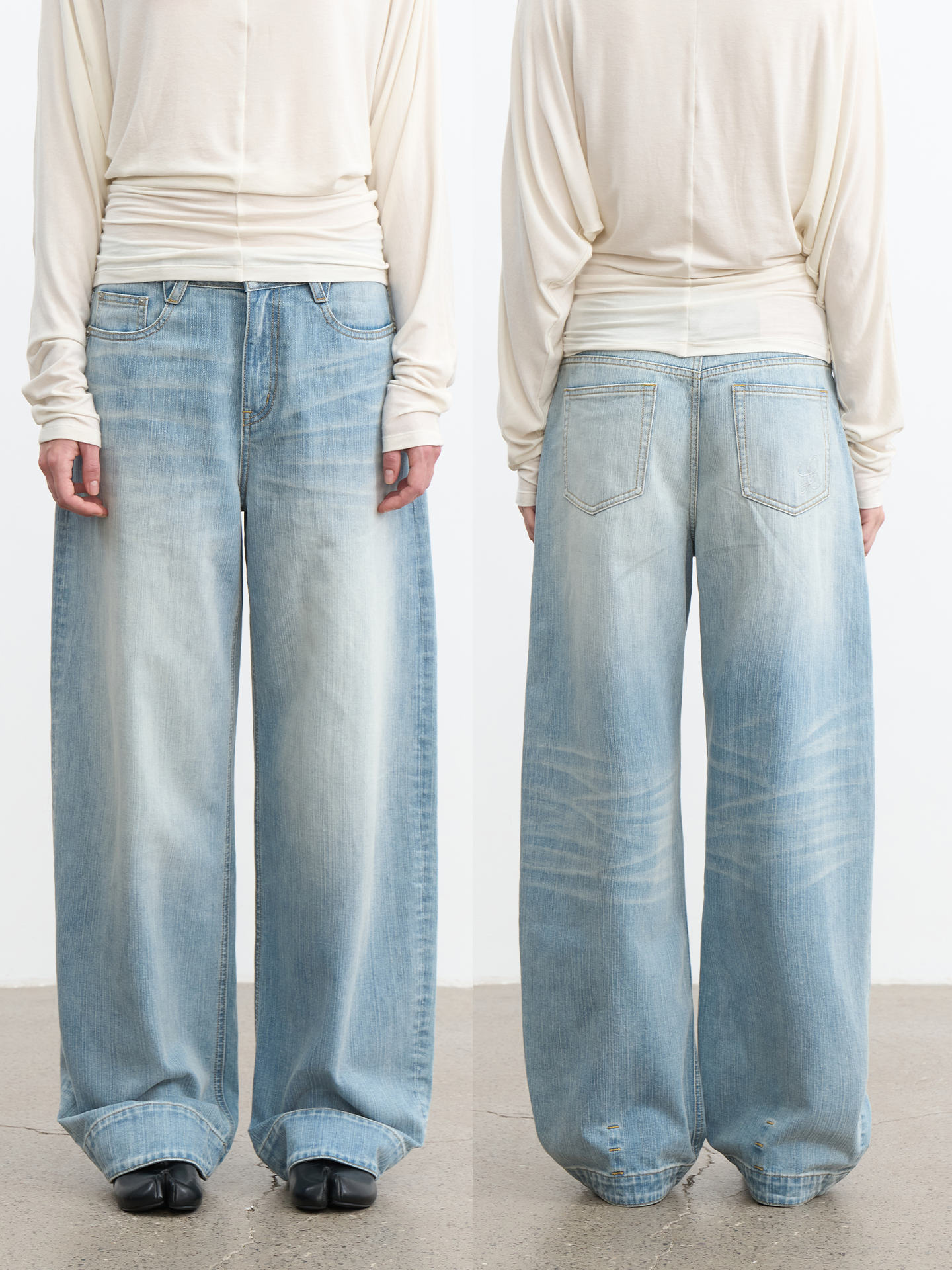 JCAESAR WOMEN Horse‑hoof denim jeans