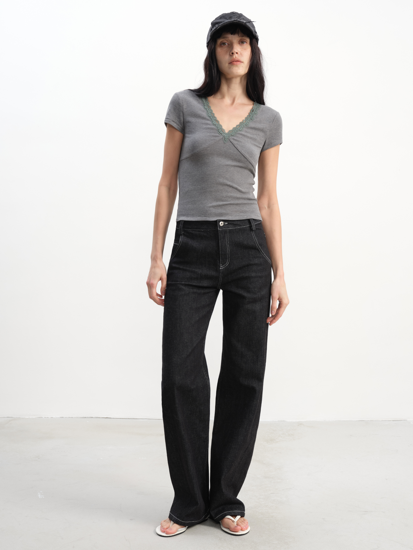 JCAESAR WOMEN Stretch Straight Raw Denim - jcaesarclo