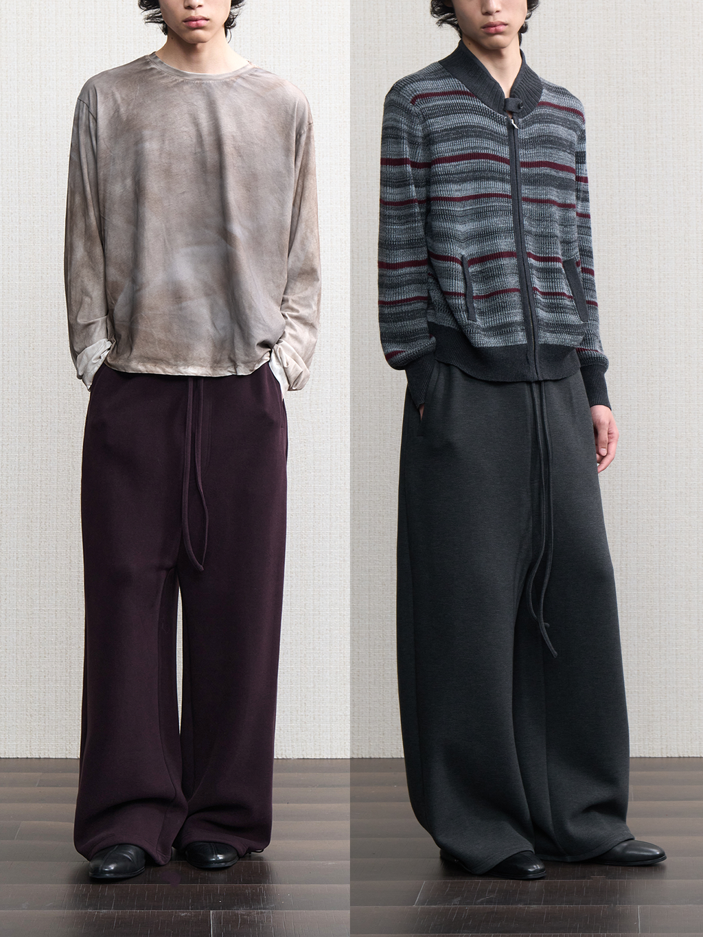 JCAESAR Low-Crotch Brushed Drop-Crotch Sweatpants