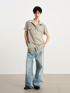 JCAESAR WOMEN  Safari-style short-sleeve shirt