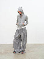 JCAESAR WOMEN Half Drawstring Hooded Sweatshirt - jcaesarclo
