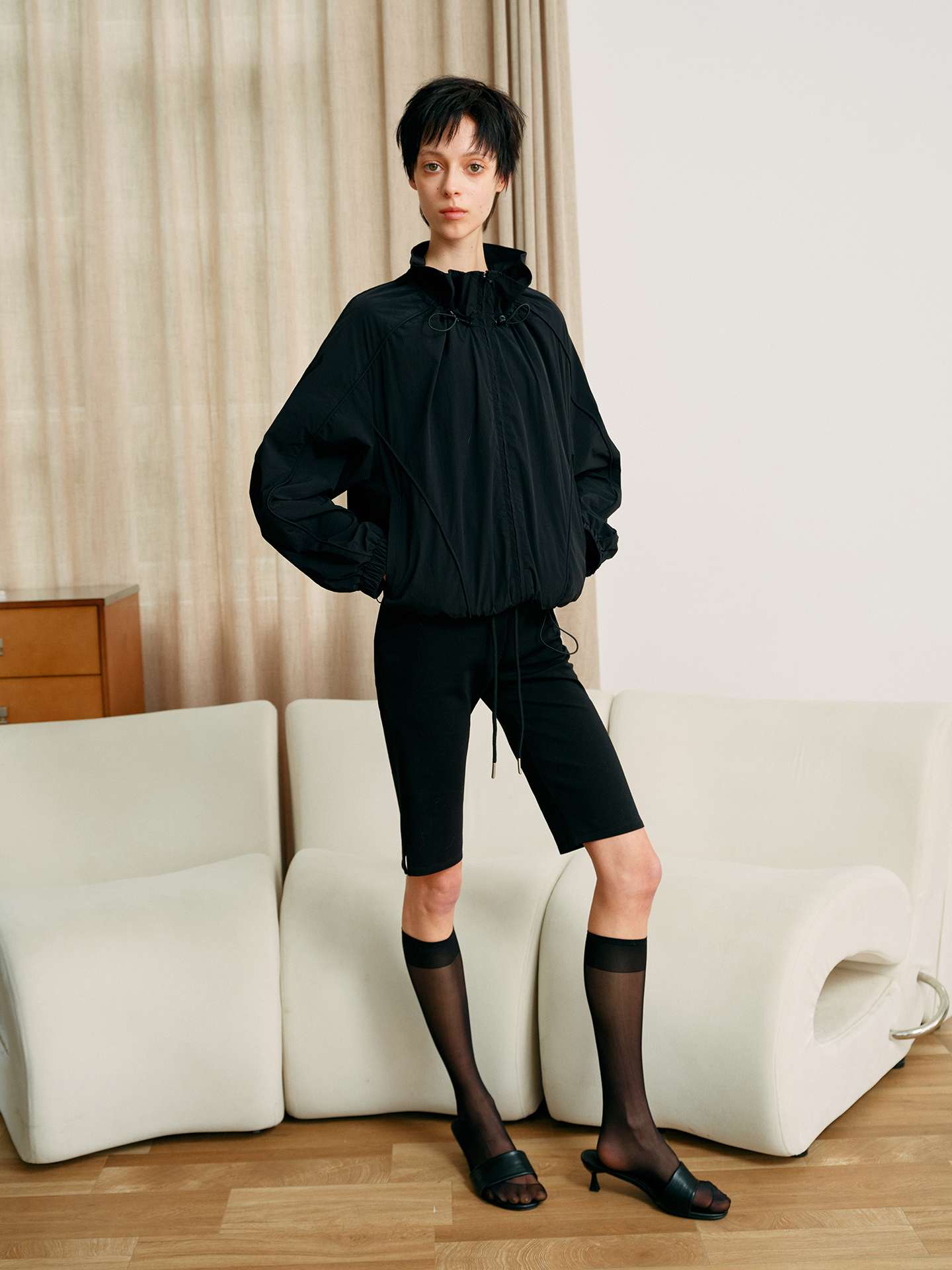 JCAESAR WOMEN Ruched puff sun-protection jacket