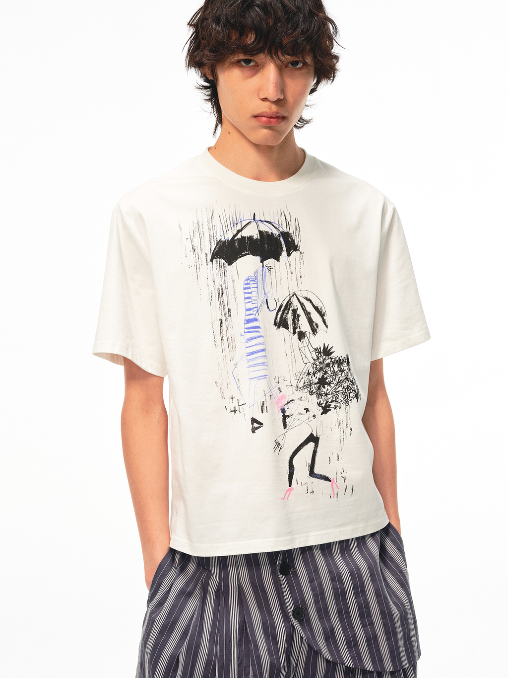 JCAESAR Rain Melody printed tee