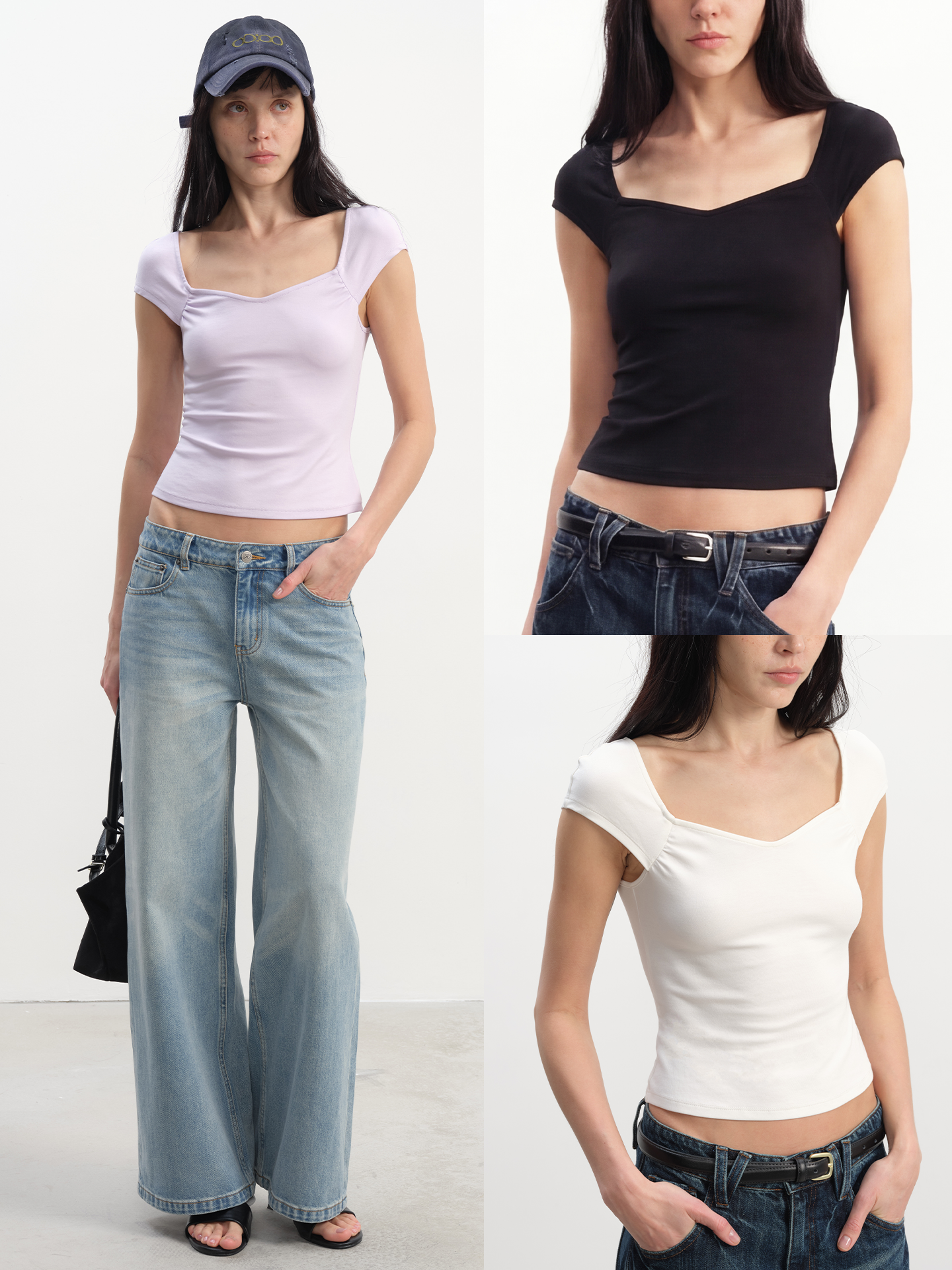 JCAESAR WOMEN  Ruched Crew‑Neck Tee - jcaesarclo