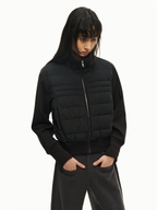 JCAESAR WOMEN Vertical Thread Collar Rib Down Jacket - jcaesarclo