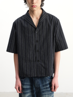 JCAESAR One‑Piece Collar Striped Shirt - jcaesarclo