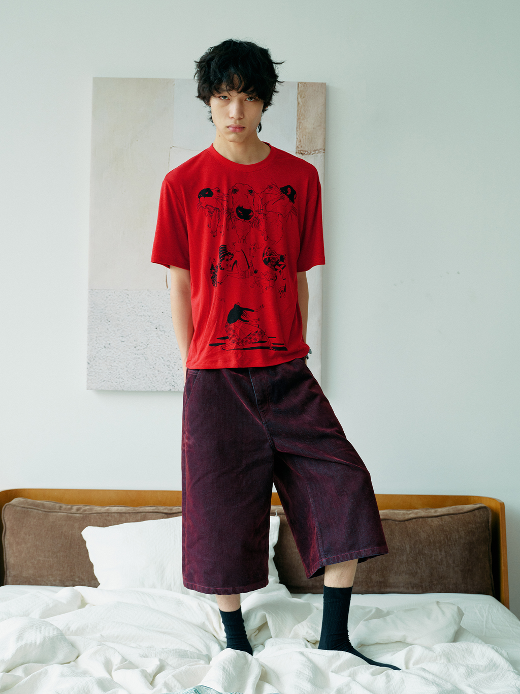 JCAEASAR Playful dog-print tee