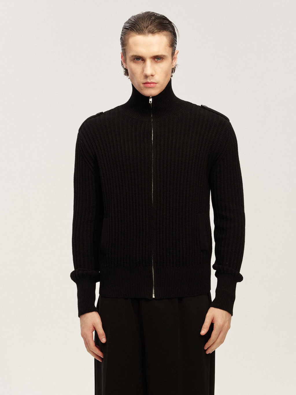 JCAESAR Turtleneck Sweater with Epaulets