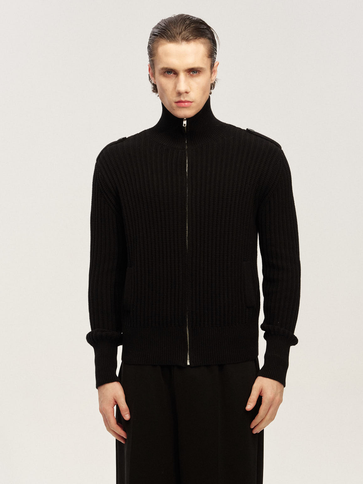 JCAESAR Turtleneck Sweater with Epaulets