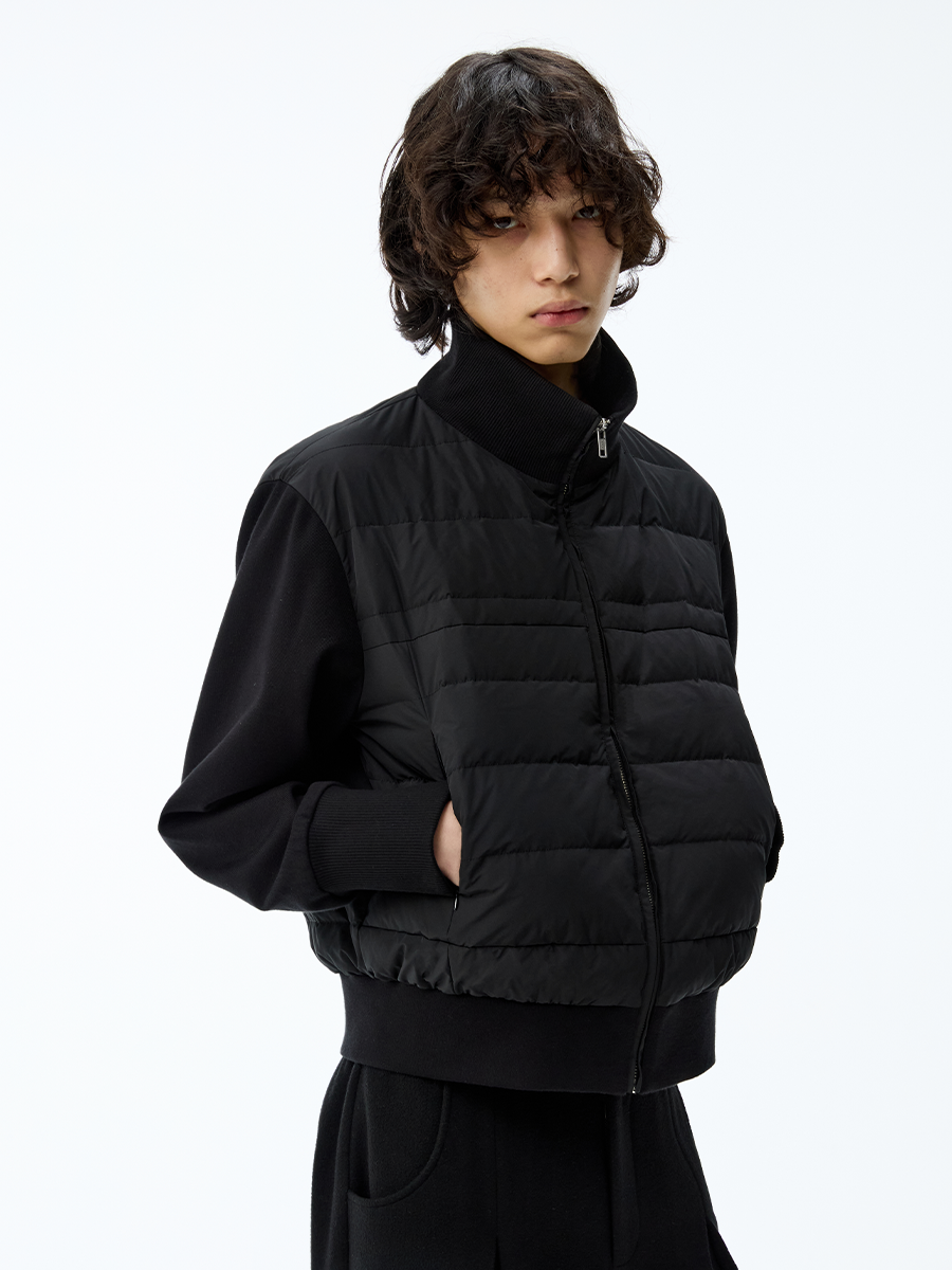 JCAESAR Vertical Thread Collar Rib Down Jacket