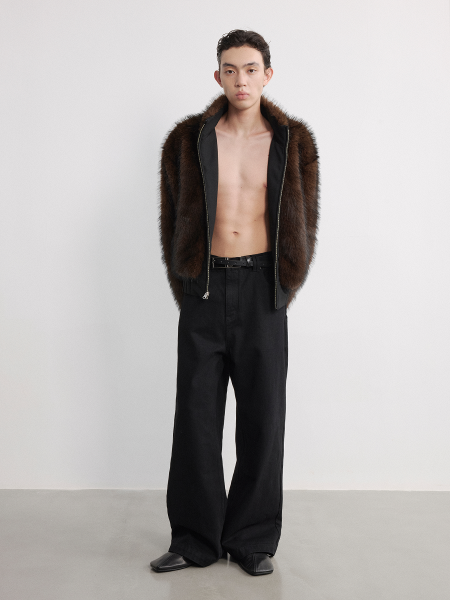 JCAESAR Straight Back Pocket Black Jeans - jcaesarclo