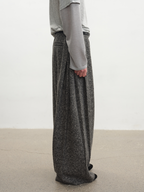 JCAESAR Fan‑Pleated Wool Trousers - jcaesarclo