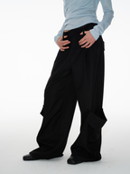 Jcaesar WOMEN Double Pocket Pleated Long Pants - jcaesarclo