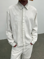 JCAESAR Coated Structured Long Sleeve Shirt