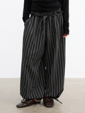 JCAESAR WOMEN Comfort striped drawstring balloon pants