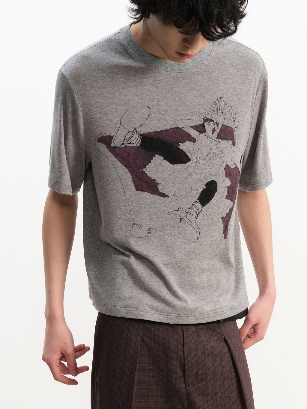 JCAESAR Purple Sofa Print Short-Sleeve T-Shirt - jcaesarclo